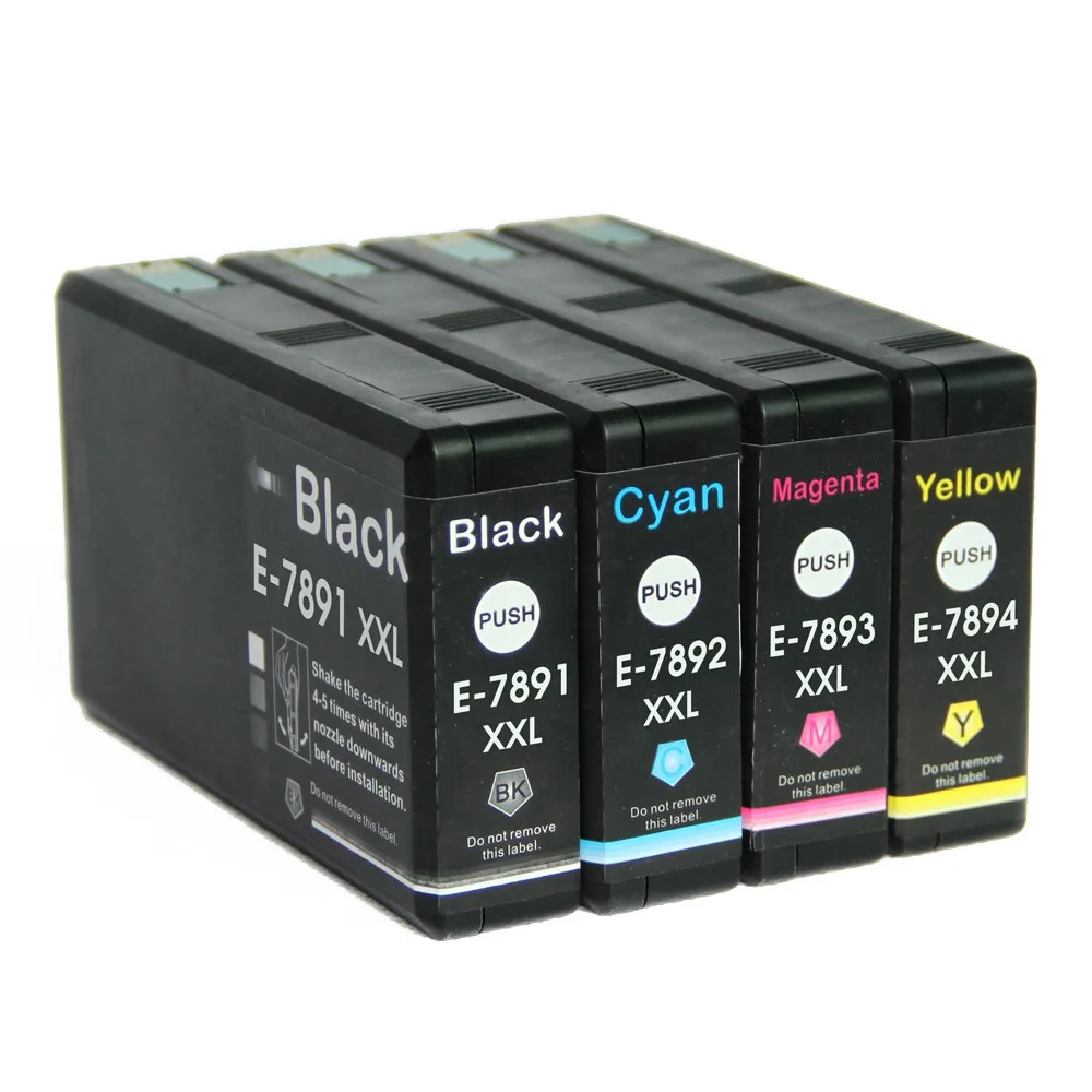 

Full Ink 4 PCS Ink Cartridge T7891 T7892 T7893 T7894 XXL FOR Epson Pro WF5110 5190 5620DWF 5690 WF5620