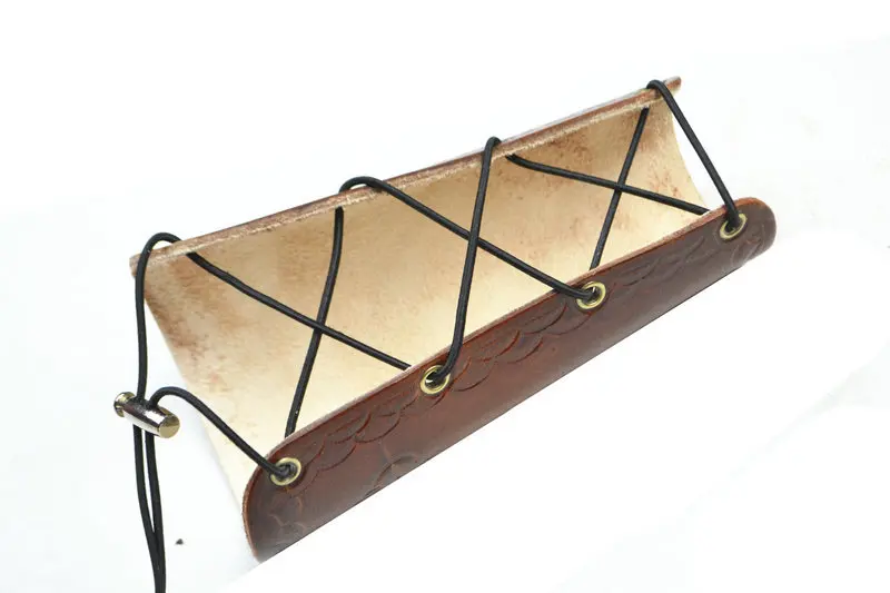 Традиционная коричневая коровья кожа защита для рук Защита стрельбы из лука