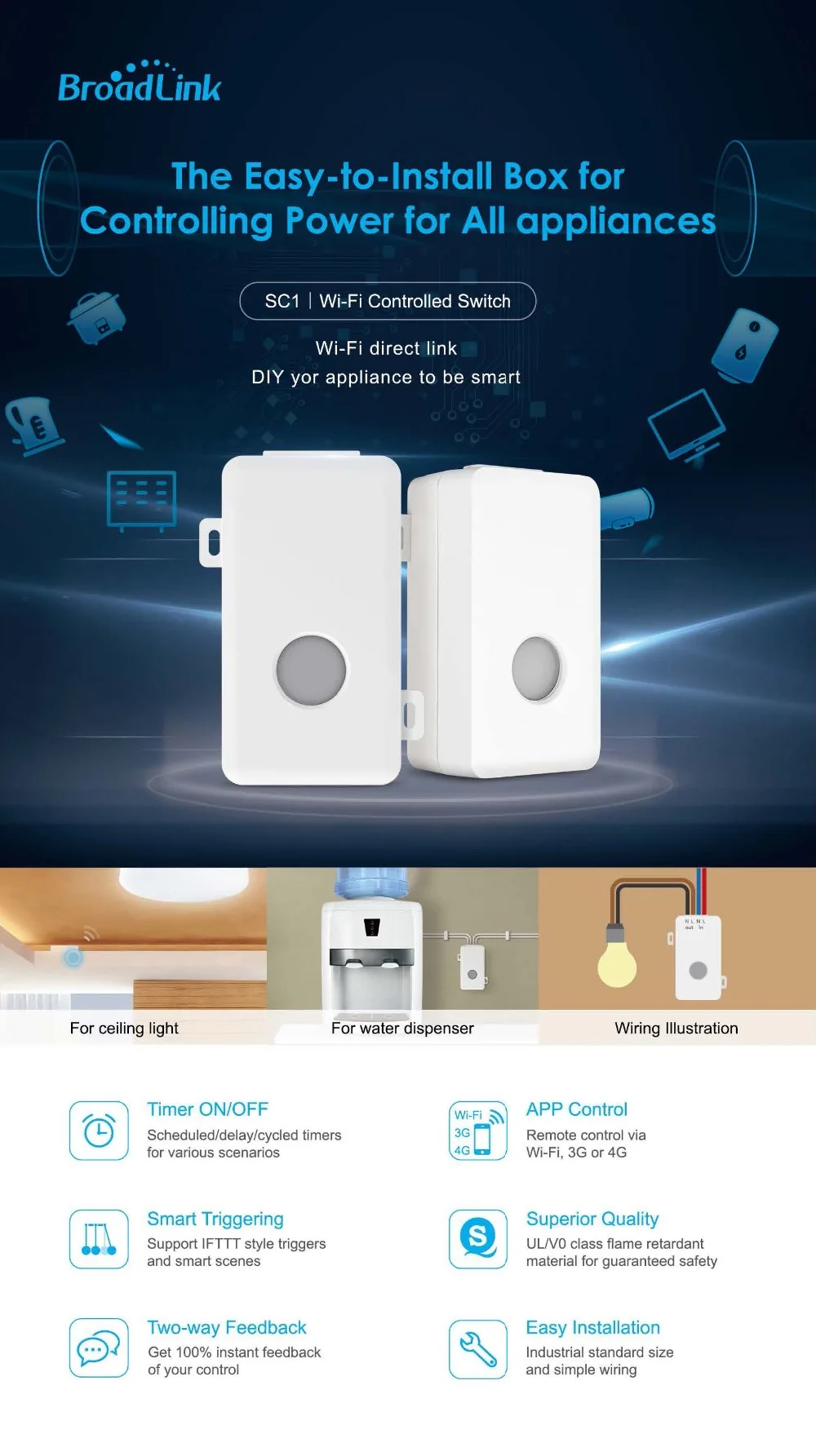 5-Pack беспроводной пульт дистанционного управления BroadLink SC1, DIY Wi-Fi пульт управления, Wifi переключатель умный дом работа с Google Home и Alexa