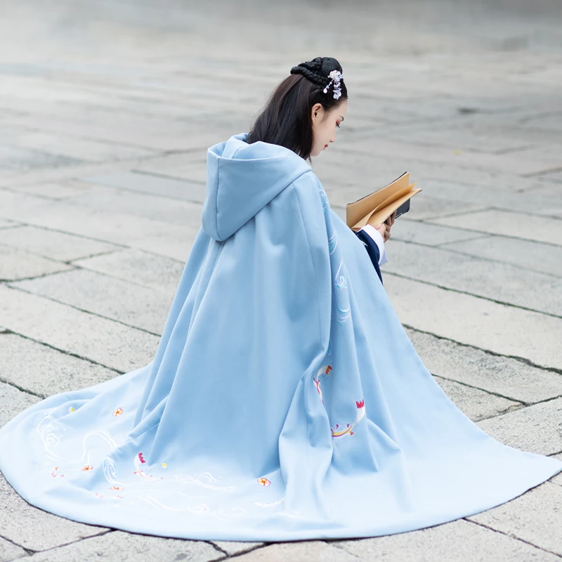 Женская/Женская осенне зимняя накидка Hanfu в китайском стиле 3 цвета китайское