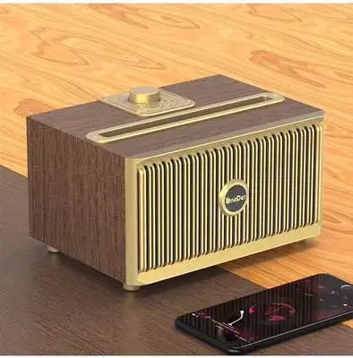 OneDer Magic V6 ретро Bluetooth динамик домашний радио дерево маленький звук супер громкость беспроводной телефон