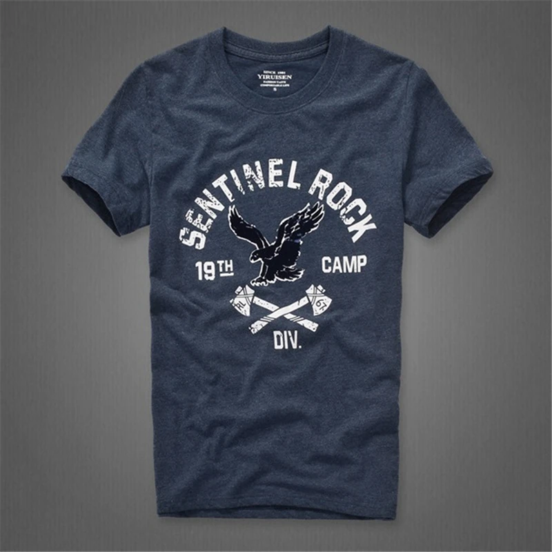 Camiseta/хлопковая Футболка с круглым вырезом и надписью; брендовая мужская одежда