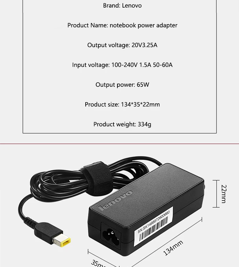 Lenovo 20V 3.25A 65 Вт AC Мощность адаптер ноутбука Зарядное устройство для E431 E531 S431 T440s T440 G410 G500 G505 ADLX65NDC3A