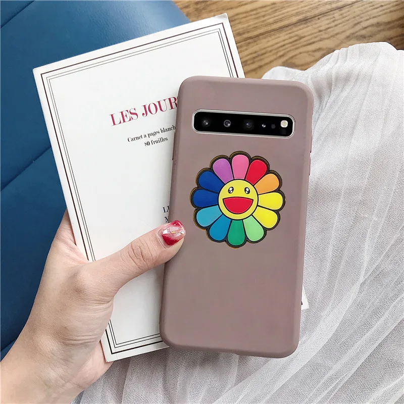 matte 3D solid color candy silicone flower case for Samsung Galaxy S10 5G S10E S9 S8 plus S6 S7 edge funny soft back cover funda |