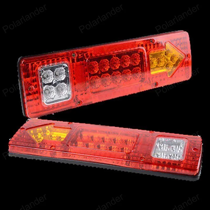 

2 Pcs External Lights 19 LED Waterproof 12V ATV Truck Trailer Caravan Van Rear Tail Stop Reverser Indicator Turn Light Lamp