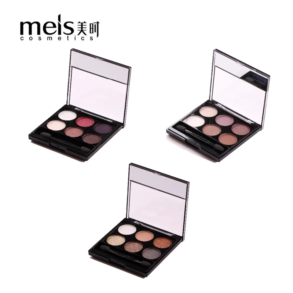 MEIS beauty, глазурованная, 6 цветов, Обнаженная, сияющая палитра теней для век, макияж, блеск, пигмент, дымчатые тени для век, палитра, водостойкая косметика