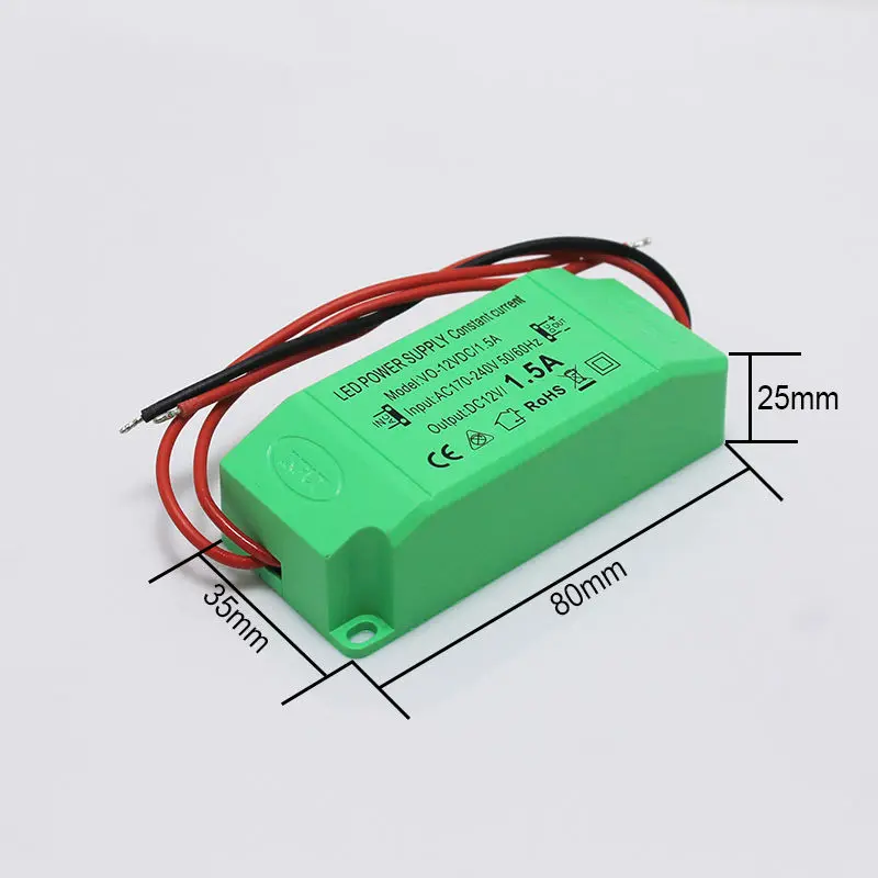 Высокое качество выход DC12V 1.5A 18 Вт источник постоянного тока светодиодный