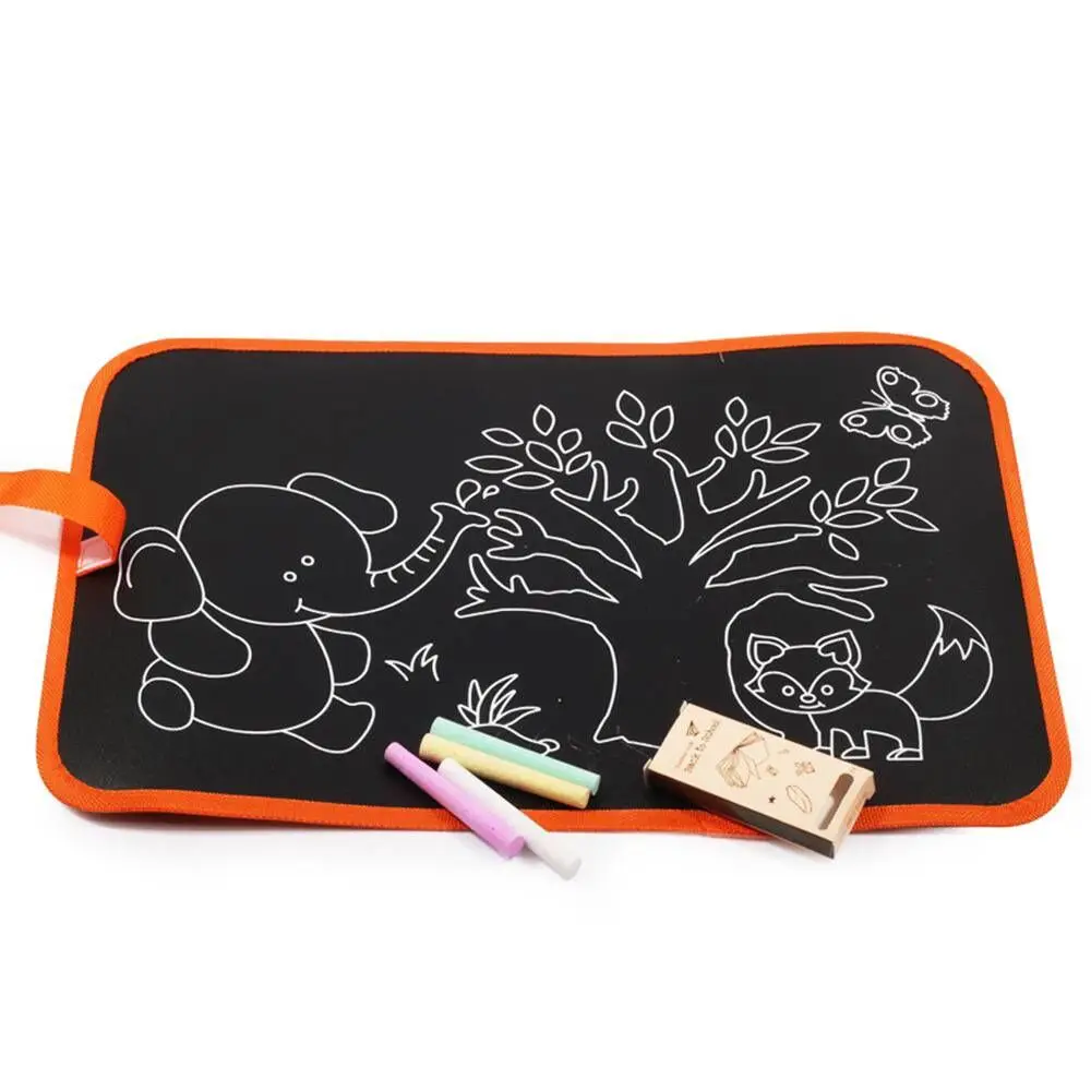 

Portable Soft Chalk Board Drawing Book Animal Marine Life Coloring Book DIY Blackboard Painting Drawing Board with Chalk