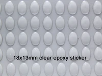 1813mm oval clear epoxy sticker 3d crystal clear epoxy adhesive sticker for jewelry pendants crafts making