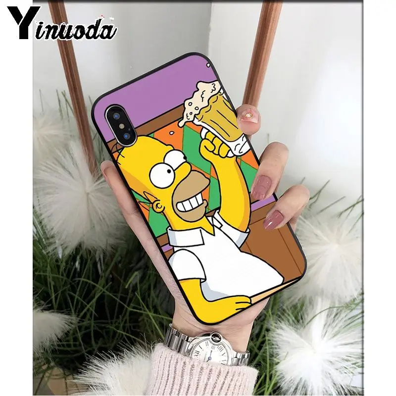 A8 Yinuoda Забавный мультфильм Симпсон аниме мягкий, силиконовый, из ТПУ чехол для телефона Apple iPhone 8 7 6S Plus X XS MAX 5 5S SE XR чехол - Цвет: A8