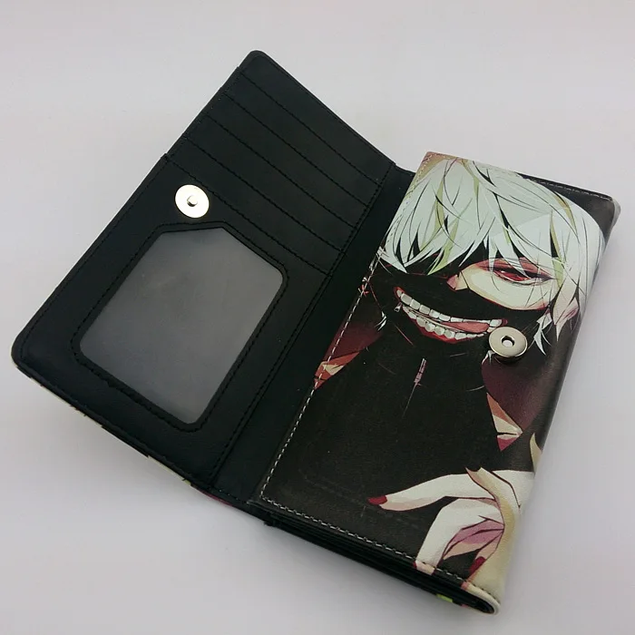 Длинный стильный кошелек из искусственной кожи с красочной печатью аниме