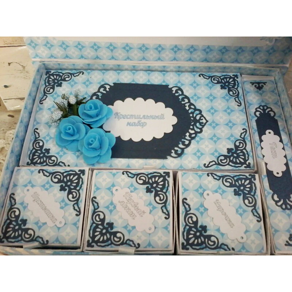 Цветочные угловые металлические режущие штампы трафареты для скрапбукинга