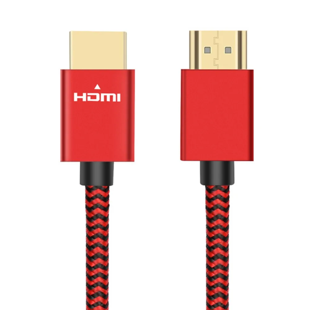 Ультра тонкий 32AWG OD5.1mm HDMI 2.0b высокоскоростной 21 Гбит/с нейлоновый плетеный кабель
