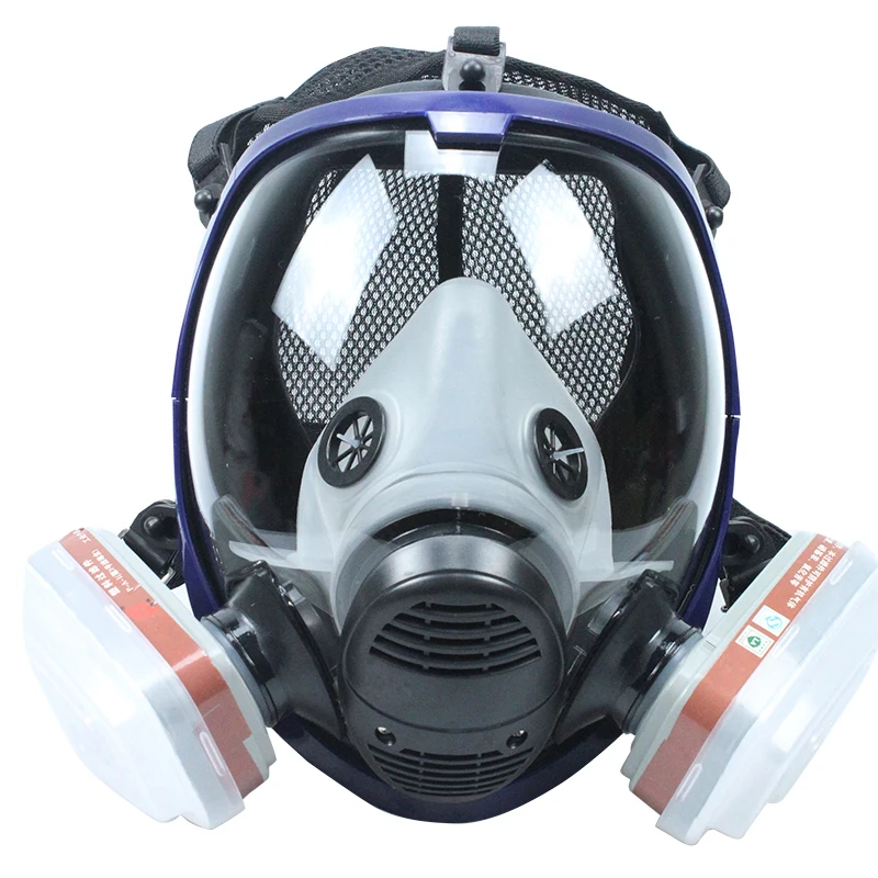 

6800 Full Face Gas Mask 7 Piece Set Dust Mask Air Circulator Anti-fog Chemicals Respirators for painting/Pesticide/Laboratory