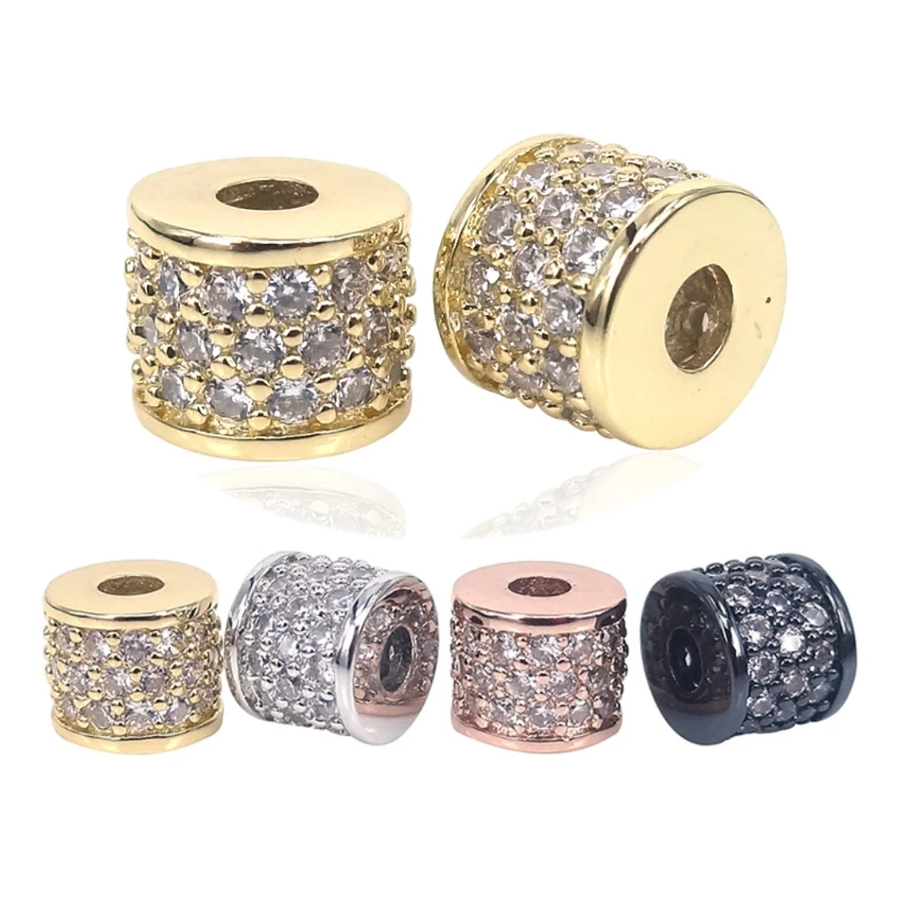 Новинка 2020 г. белые бусины из фианита с микрозакрепкой для коллекции самодельных