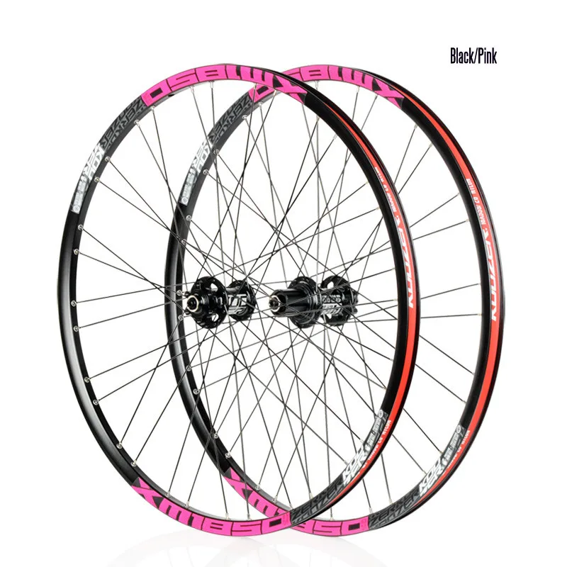 27.5ch black pink Koozer XM1850 MTB колесо горного велосипеда набор 26/27. 5 дюймов Ultralight 72 Кольцо Quick Release через ось 4 подшипника XD велосипед колесная - Цвет: 27.5ch black pink
