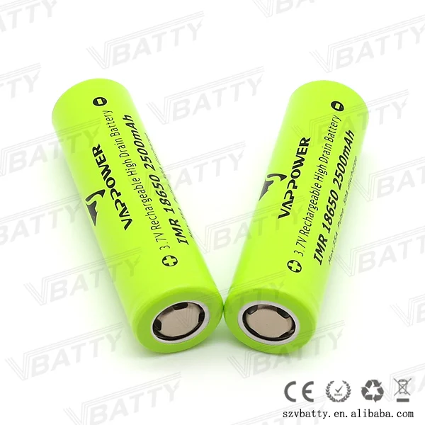 4 шт. оригинальный VAPPower IMR18650 3 7 В Высокая дренажная 35A 2500 мАч pulse 50A INR 18650 батарея для