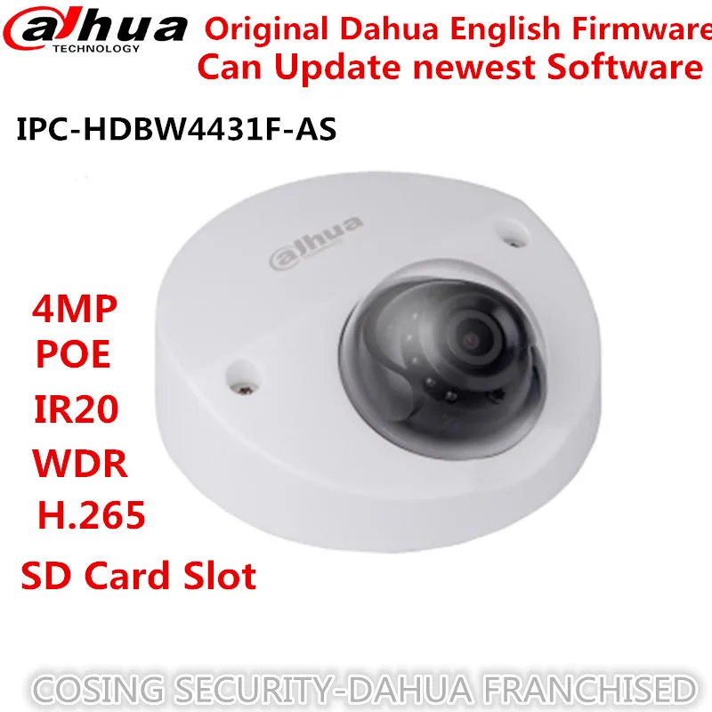 Dahua оригинальный английский Versio 4MP ip камера IK10 IP67 Встроенный микрофон слот для