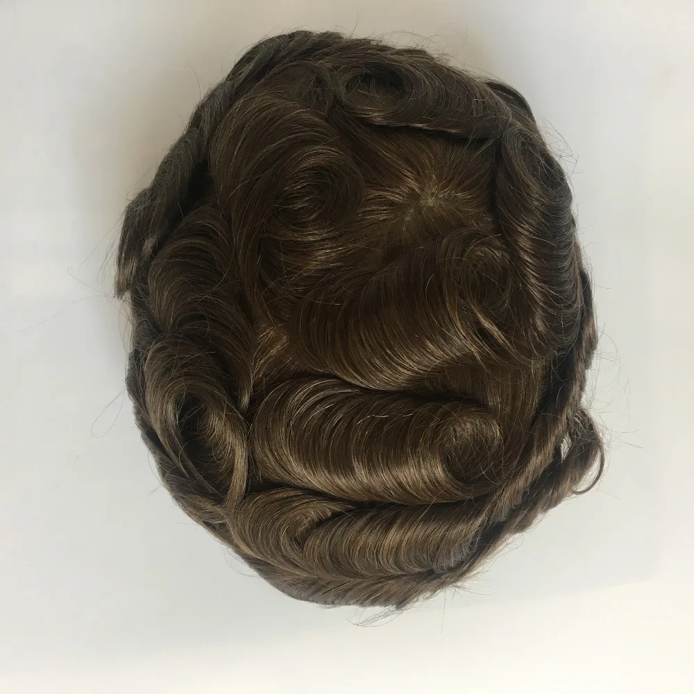 Eversilky Toupee для мужчин волосы штук для мужчин Европейский Remy человеческие замена волос системы для мужчин, 1" x 8" человеческие волосы