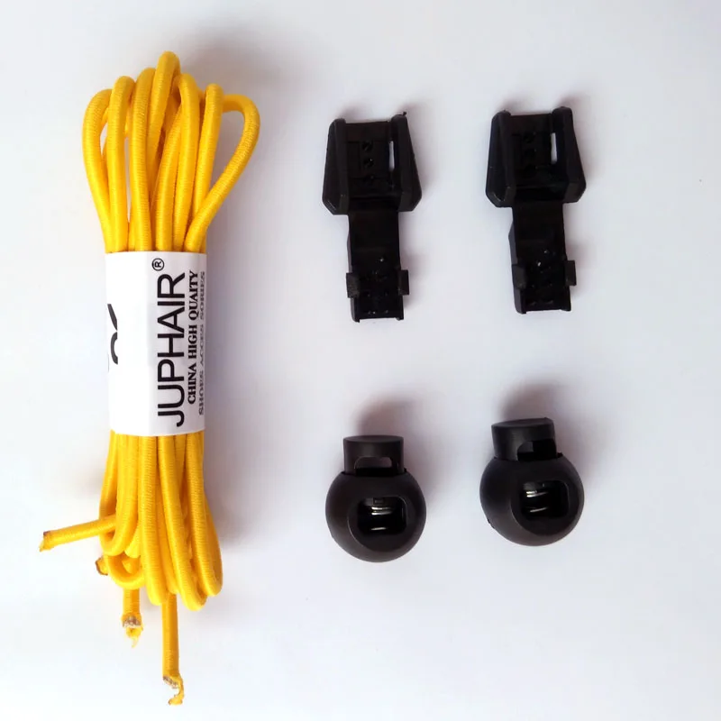 11 Yellow Новинка, 1 пара круглых модных шнурки без завязок, фиксирующая обувь со шнуровкой, эластичные шнурки для трусцой для триатлона, занятий спортом, фитнеса - Цвет: 11 Yellow