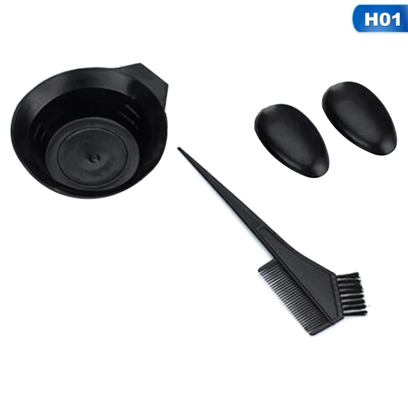 5PCS/set Black Hairdressing Tool Brushes Bowl Combo Salon Hair Color Dye DIY Set | Красота и здоровье