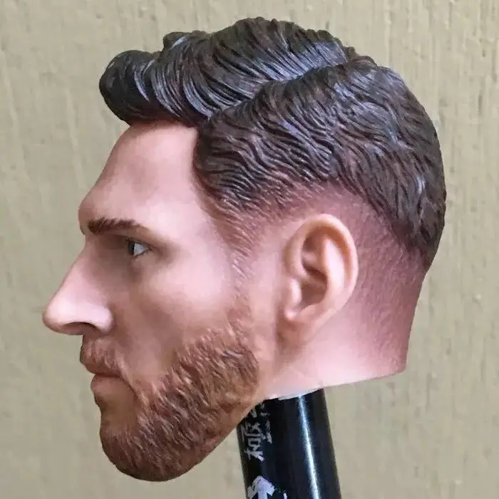 

Custom 1/6 Scale Lionel Messi Head Sculpt Barcelona Soccer for 12" HotToys PHICEN Male Figure