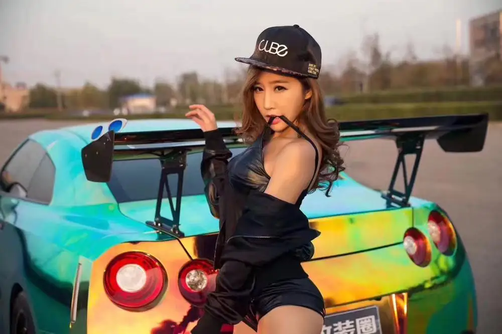 Пленка Carbins радужная хромированная виниловая пленка для автомобиля от зеленого