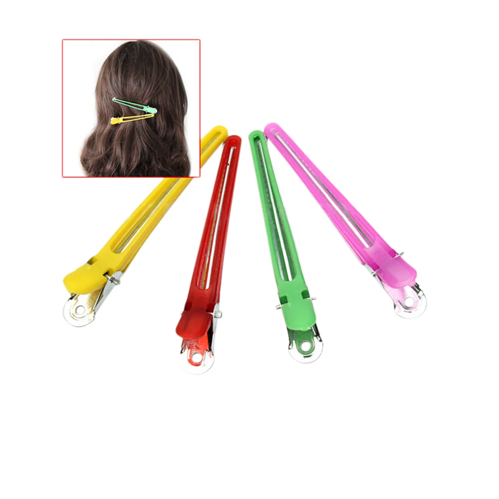 12pcs Candy Colors Hair Clips Salon Sectioning Hairdressing Clamps Styling Grip For Beauty Girls Women Random | Красота и здоровье