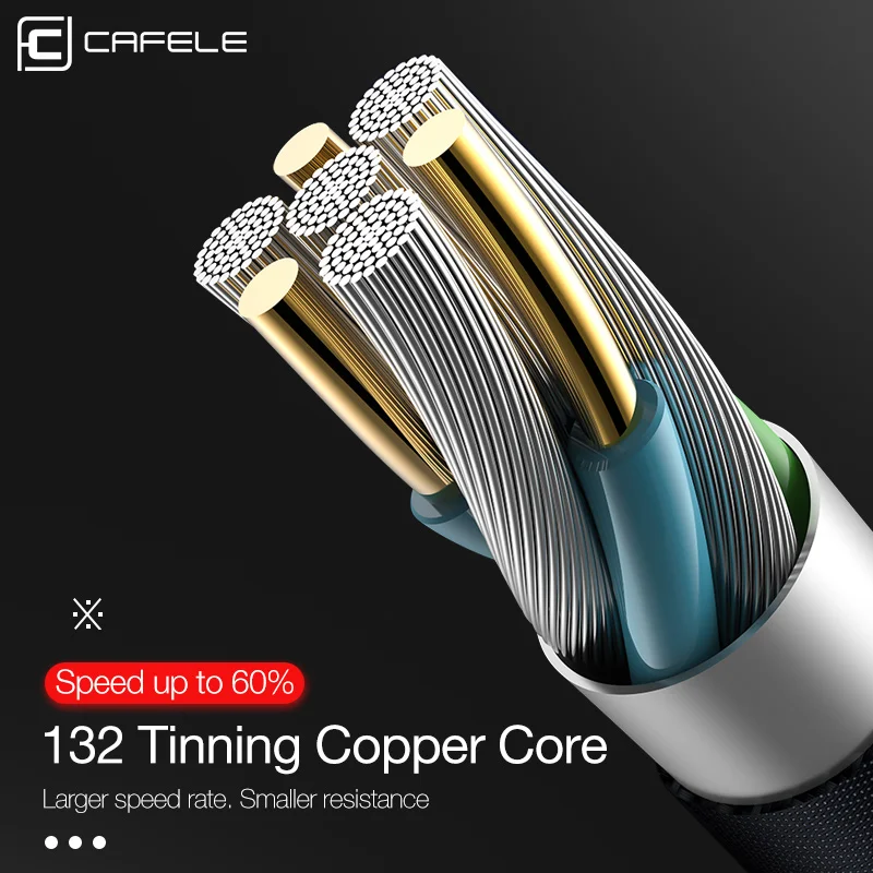 CAFELE 120 см светодиодный светильник type c USB кабель для зарядки samsung huawei xiaomi LG htc кабели для быстрой зарядки и синхронизации данных Поддержка type c
