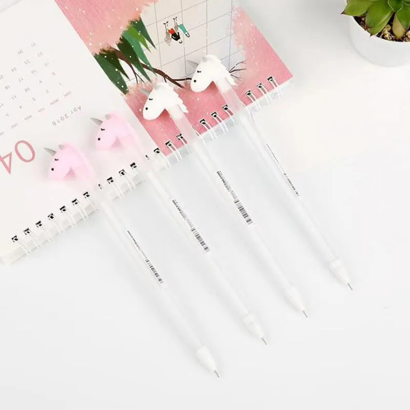 4 шт. гелевые ручки с рисунком лошади единорога|Гелевые ручки| |