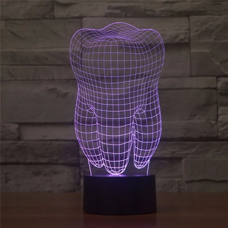 3d лампа с большими фантастическими зубьями светодиодный ночник экшн фигурка