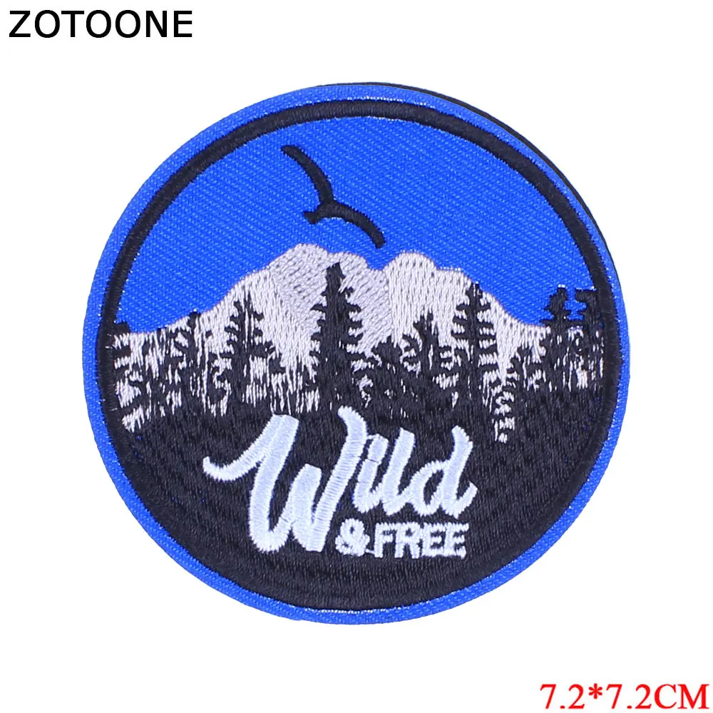 768 ZOTOONE круглая нашивка для одежды, железная вышитая аппликация для шитья, милая Вышитая эмблема на ткани, DIY нашивки, аксессуары для одежды G - Цвет: 768