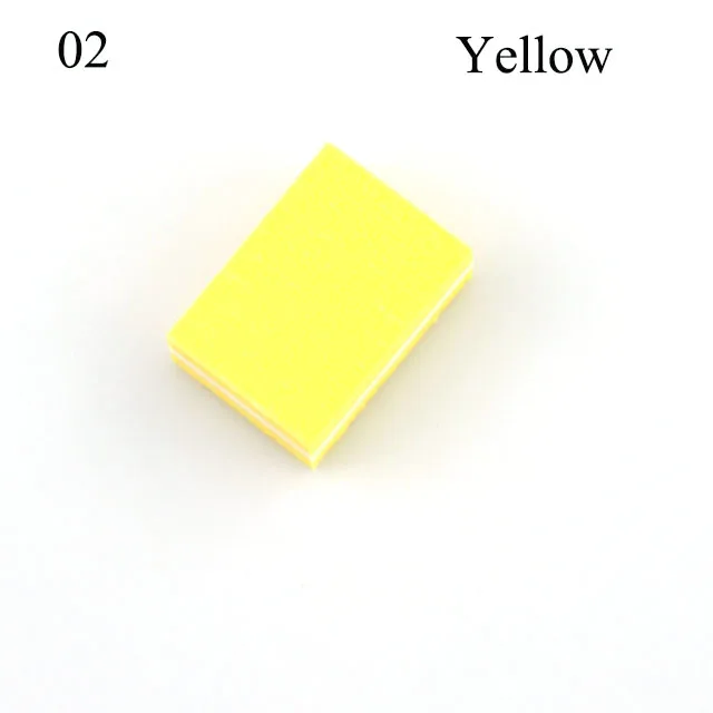 Yellow 20 шт./лот, мини-буферный блок для ногтей, Шлифовальная Пилка Для Ногтей, 6 цветов, губка, цветные маникюрные наконечники, Гель-лак для ногтей, инструменты для очистки - Цвет: Yellow