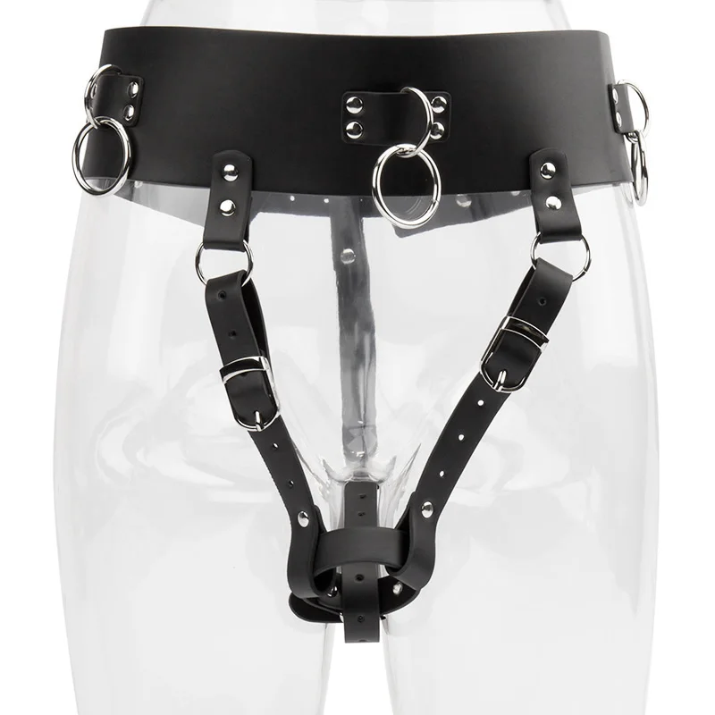 Искусственная кожа целомудренные ремни AV массажер фиксирующий пояс Фетиш бондаж