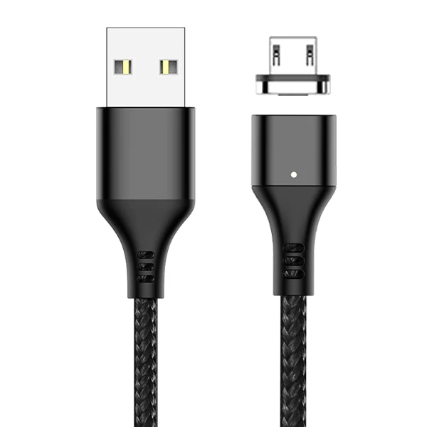Black ACCEZZ Магнитный Usb кабель для зарядки и синхронизации данных микро USB кабели для зарядки Android телефон Redmi Note 4 samsung S7 S6 S5 LG huawei - Цвет: Black