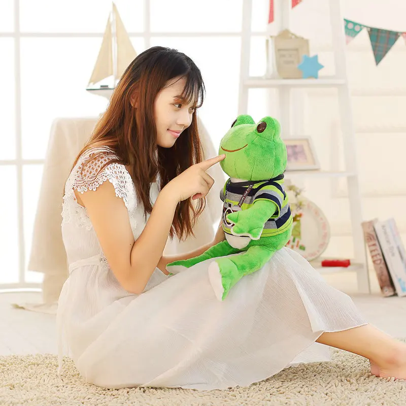 Милая зеленая лягушка 27-53 см мягкие плюшевые игрушки куклы животные для детей