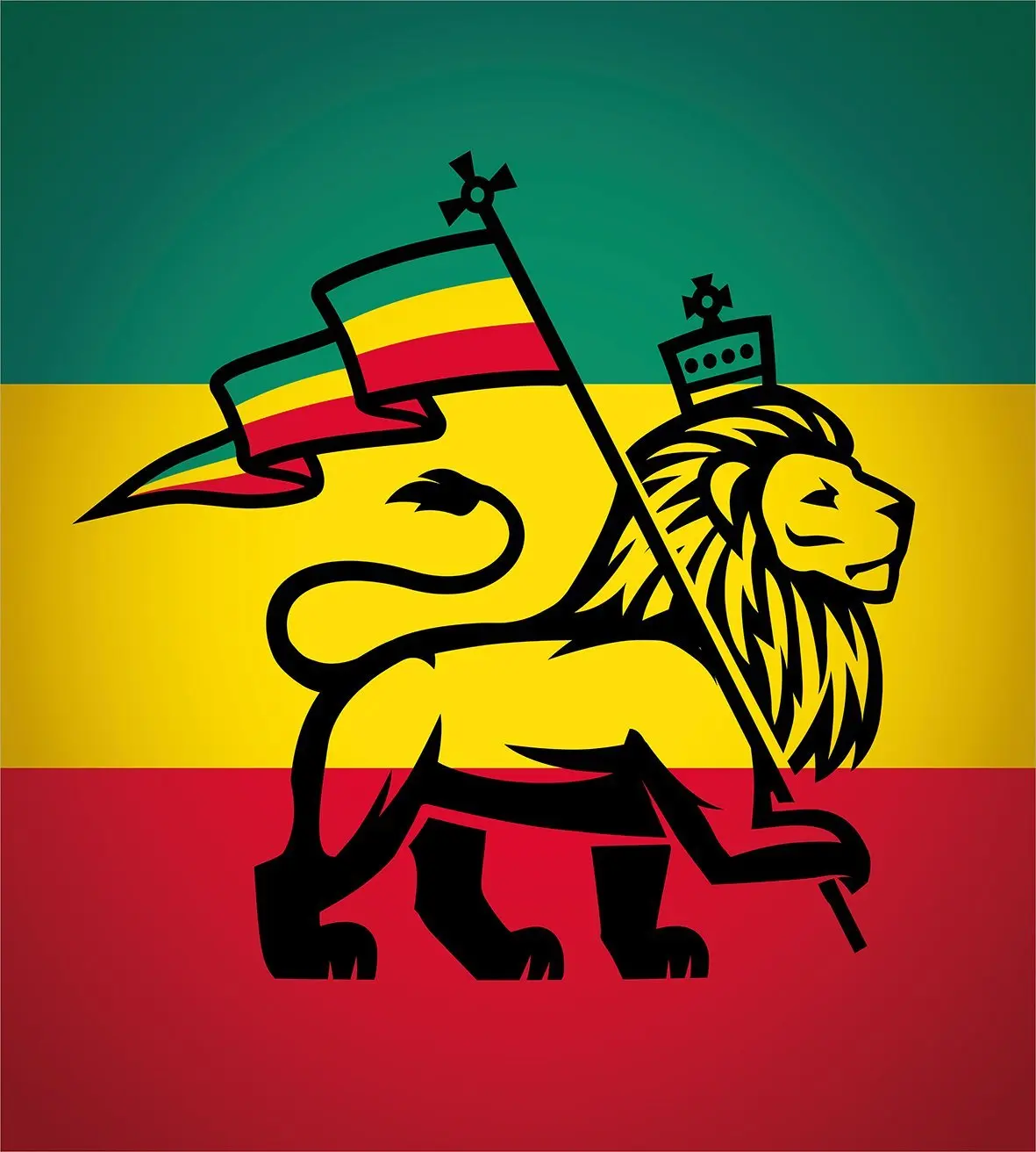 Набор пододеяльников Rasta с изображением Льва Иуды и флага растафари Король