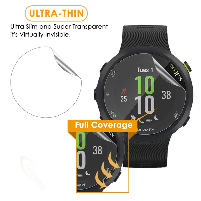 Qosea (3 шт.) для Garmin Forerunner 45 S защита экрана ультратонкий Флим 945 245 музыкальная