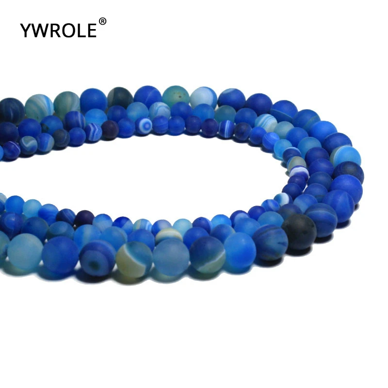 6/8/10mm Natural Dull Polish Stripe Agat Matte Stone Beads For Jewelry Making DIY Bracelet Material Strand 15'' Hand made |