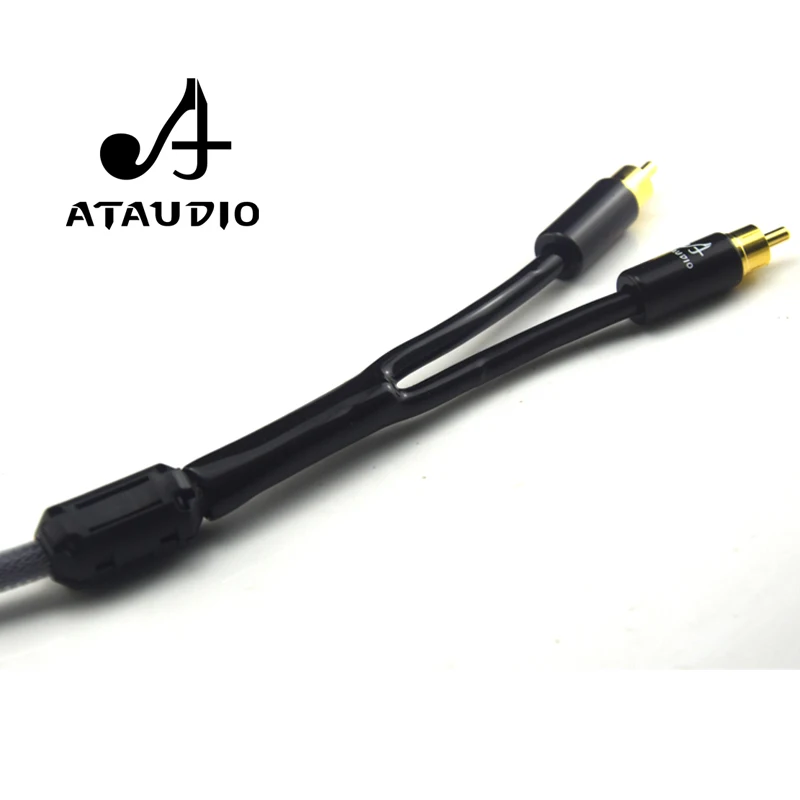 ATAUDIO Hifi стерео 3 5 мм к 2rca кабелю высокое качество 6N OFC Джек 2 RCA Штекерный кабель|2 rca