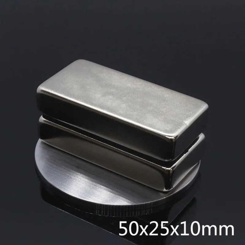 1pc 50 x 25 10 mm Block powerful Neodymium Magnet Cuboid NdFeB Rare Earth Magnets Permanet Super Strong 50*25*10 | Обустройство дома