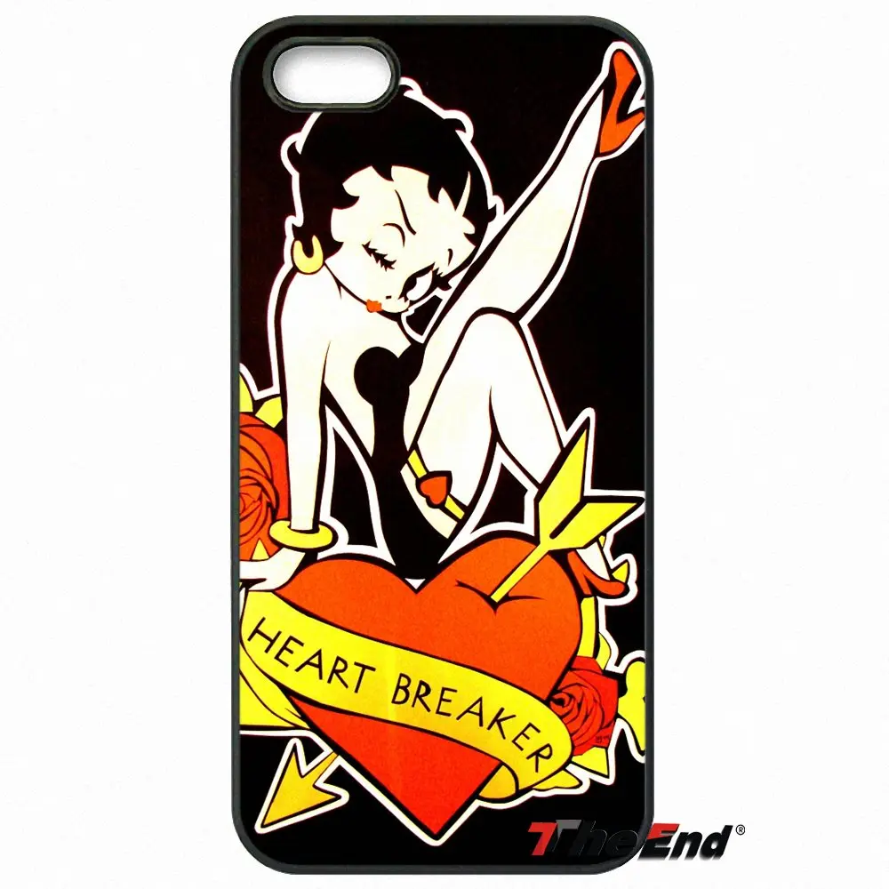 Для iPhone X 4 4S 5 5C SE 6 S 7 8 плюс Galaxy J5 J3 A5 A3 2016 s5 S7 S6 край сексуального Betty Boop телефон Coque