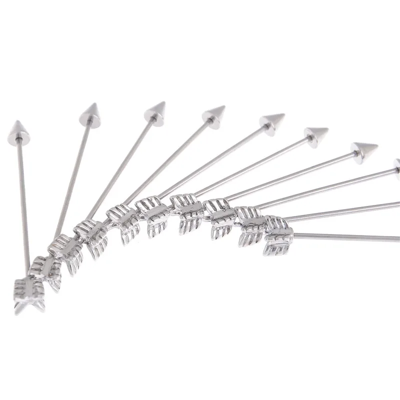 PINKSEE 1 шт. черный цвет милая стрела образный ниппель пупка кольцо ушной датчик