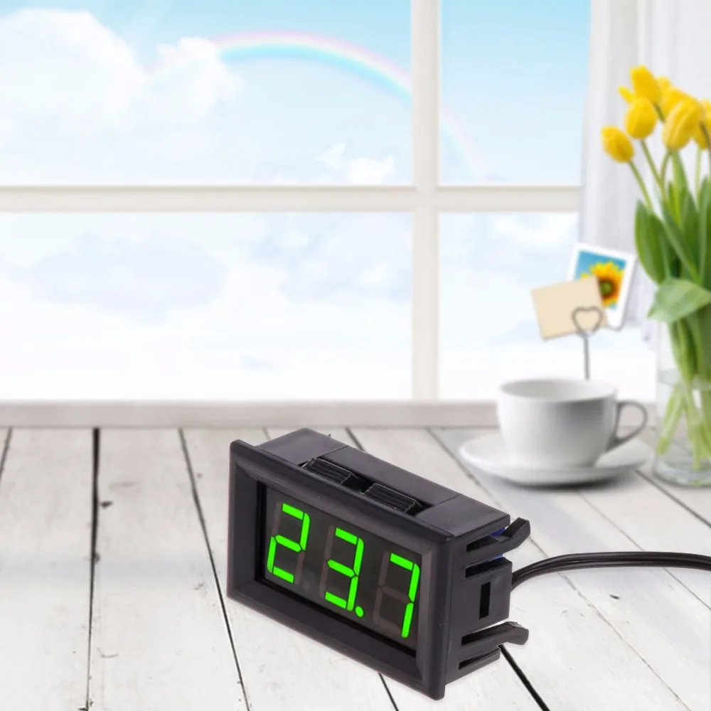 -50 ~ 110 DC 12v цифровой светодиодный термометр Автомобильный измеритель температуры
