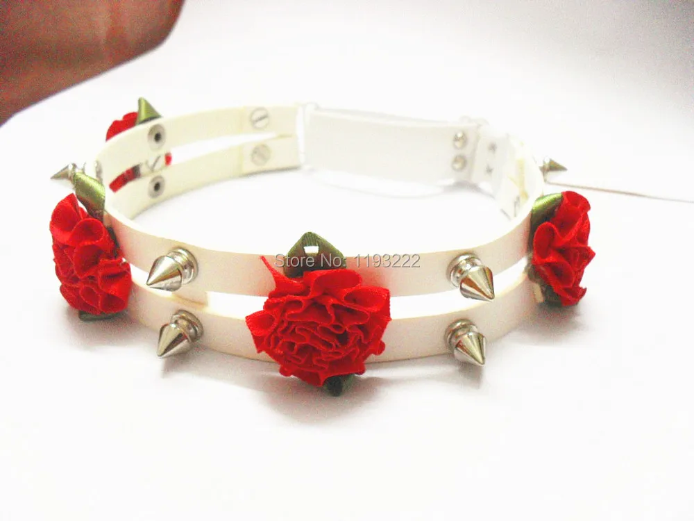 Винтажная Цветочная подвязка модный ремень ручная работа панк Goth кожаные шипы