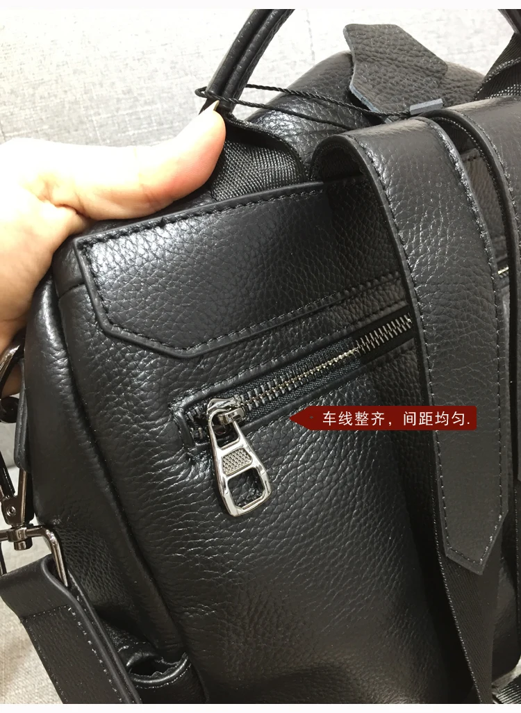 Женский рюкзак из натуральной кожи высокого качества Mochila Feminina Back Pack черный рюкзак