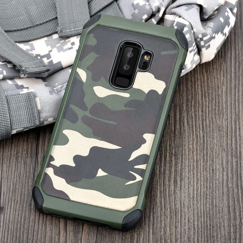 DPURUI for Samsung Galaxy S9 Army Camo Camouflage Pattern PC+TPU 2 in 1 Anti-knock Back Cover phone case |