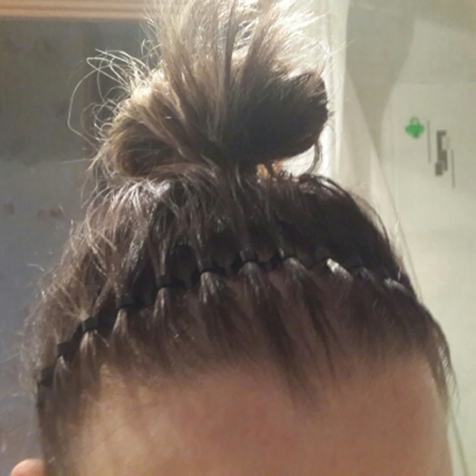 Повязка для волос женщин и мужчин черный волнистый ободок аксессуар 1 шт.