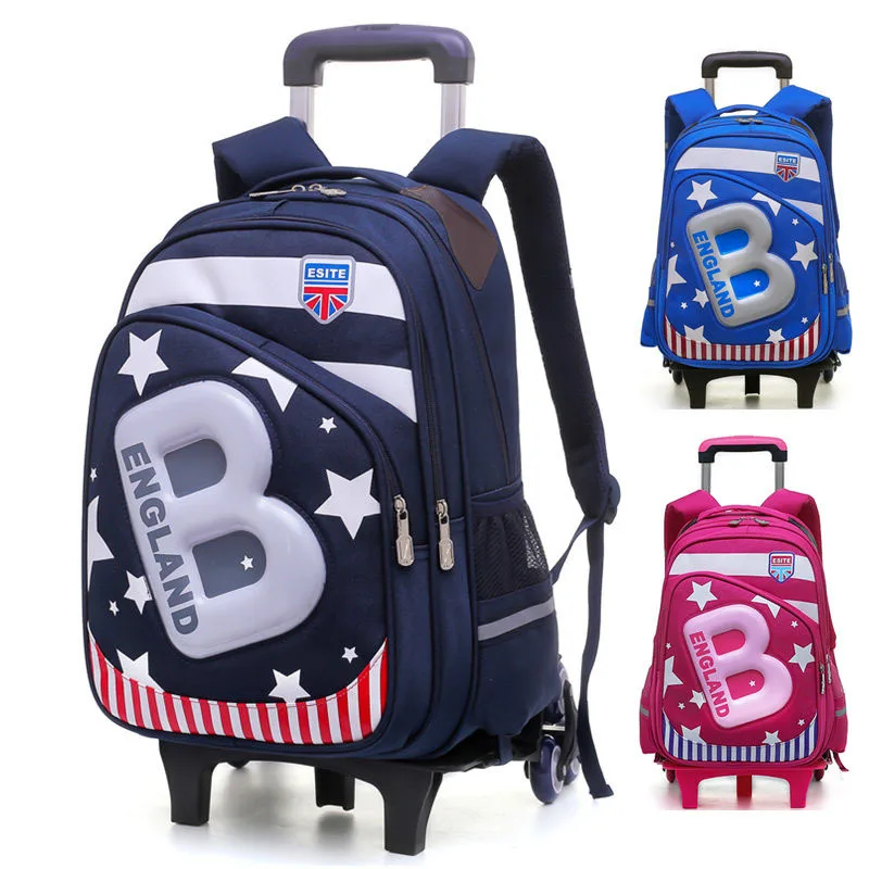 Школьная сумка на колесиках для мальчиков и девочек детские рюкзаки можно