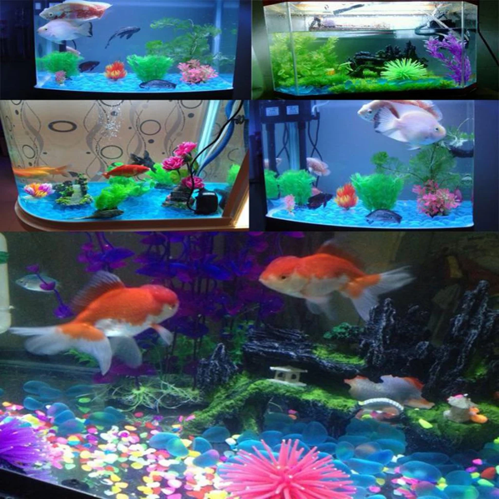 

1 Pack Mixed Size Decorative Glass Pebbles For Aquarium Fish Tank Vase Fill